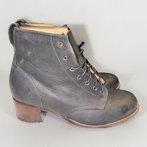 Adelante Made To Order The Elena Block Heel Boot Sz 12.5 EE